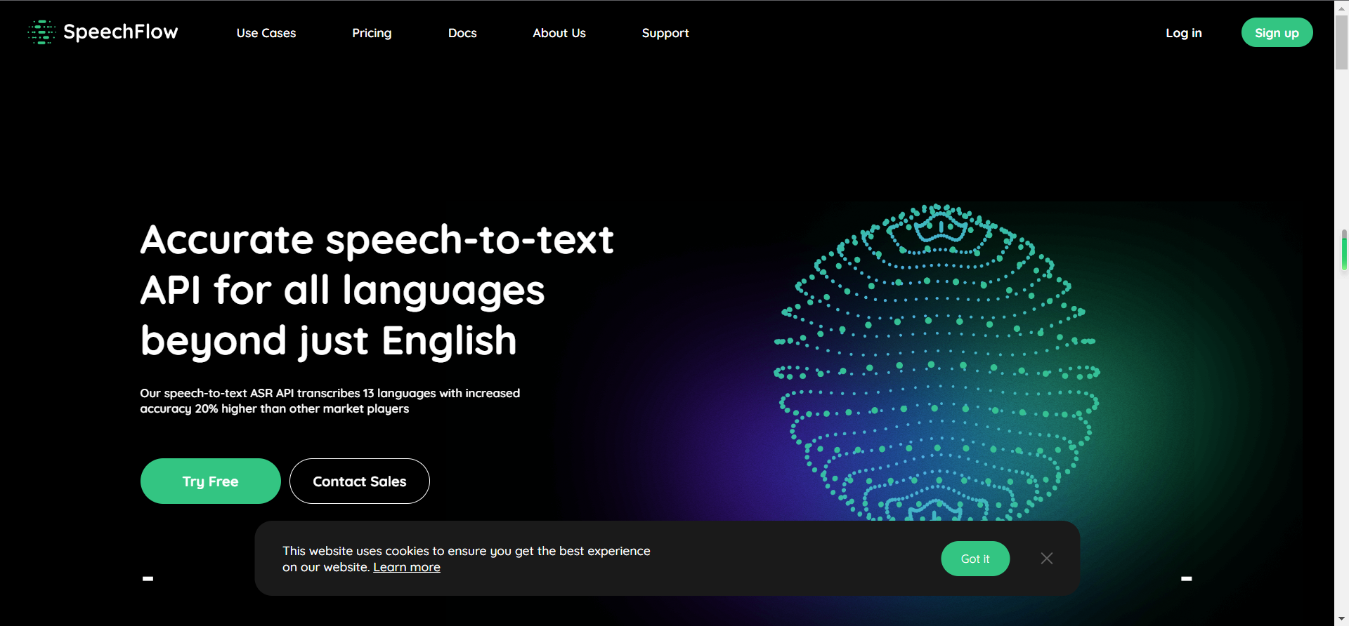 SpeechFlow - Advanced Speech-to-Text API startup – AI Speech Recognition