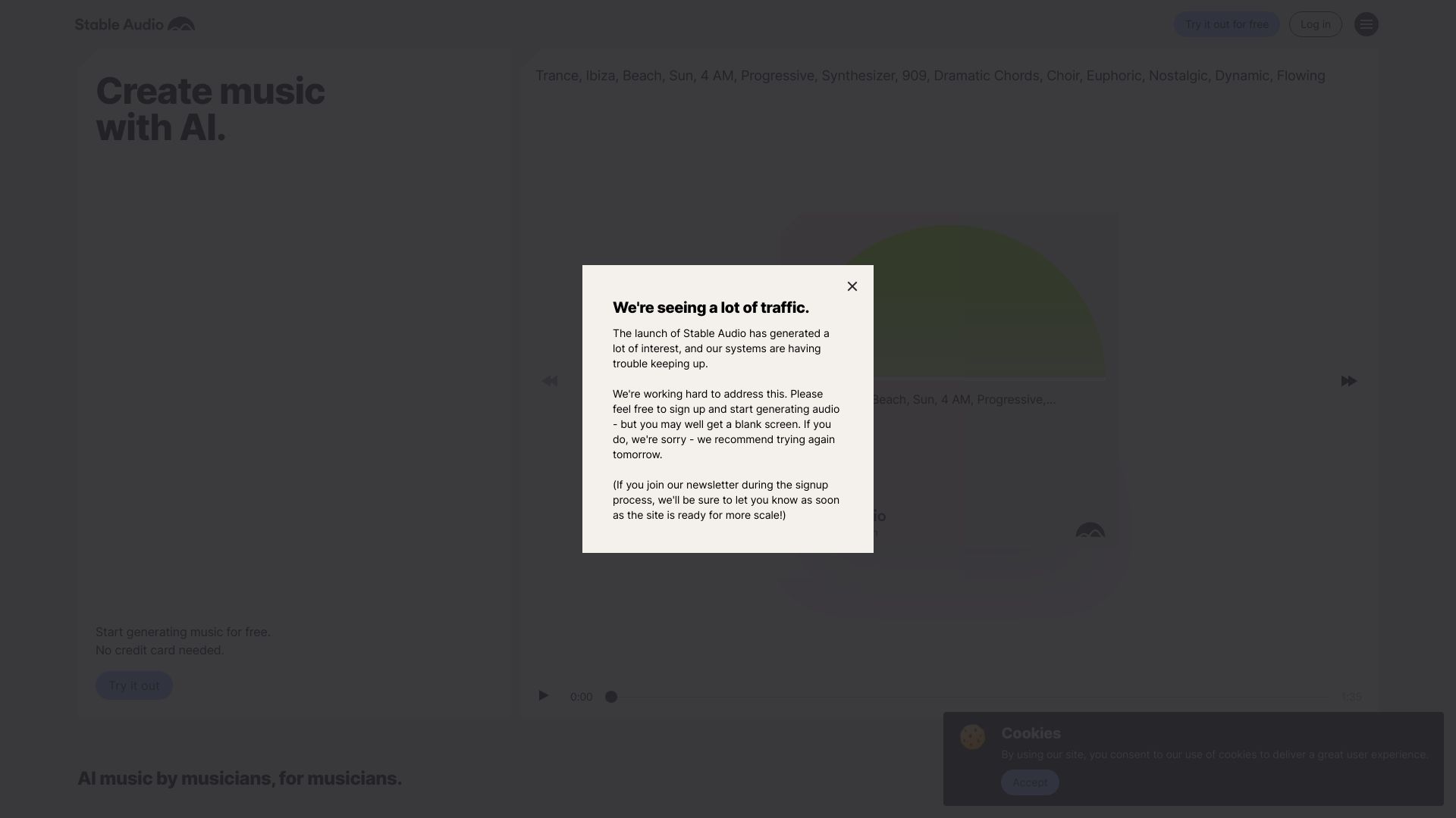 Stable Audio startup – AI Music Generator