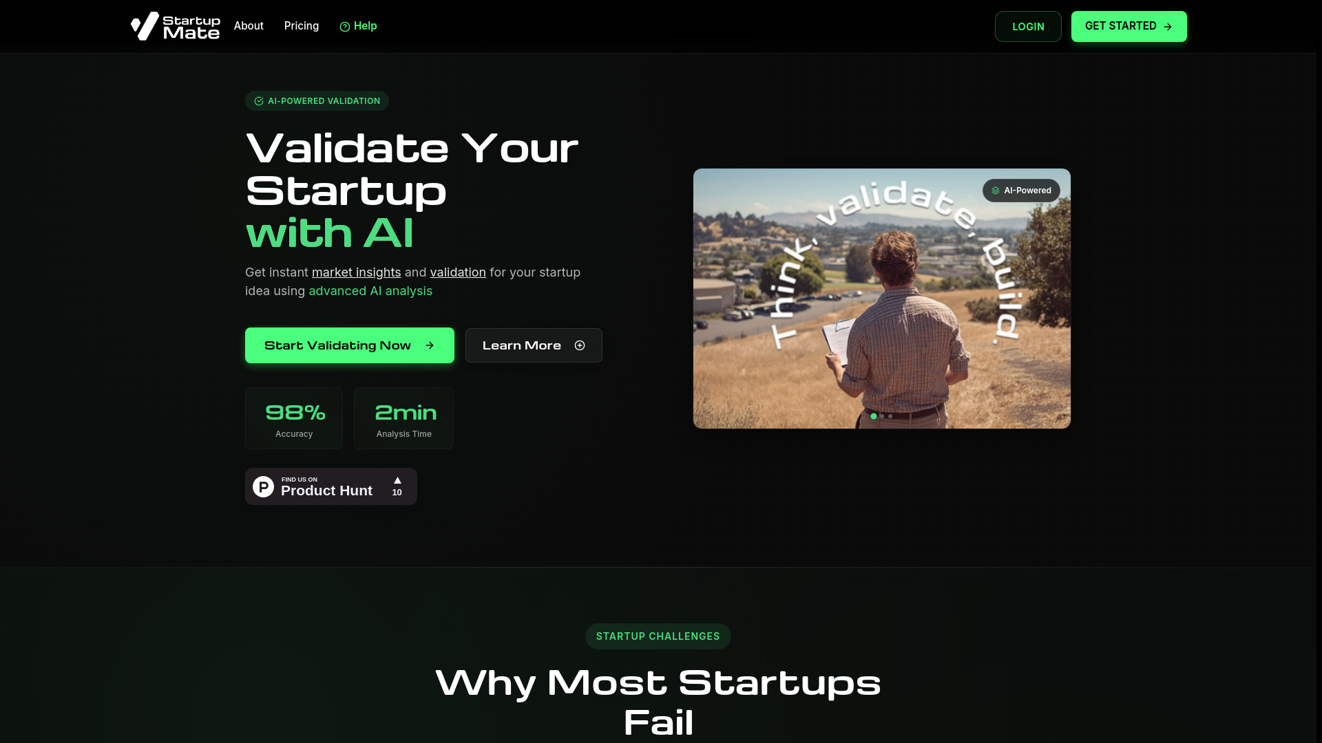 StartupMate startup – AI Research Tool