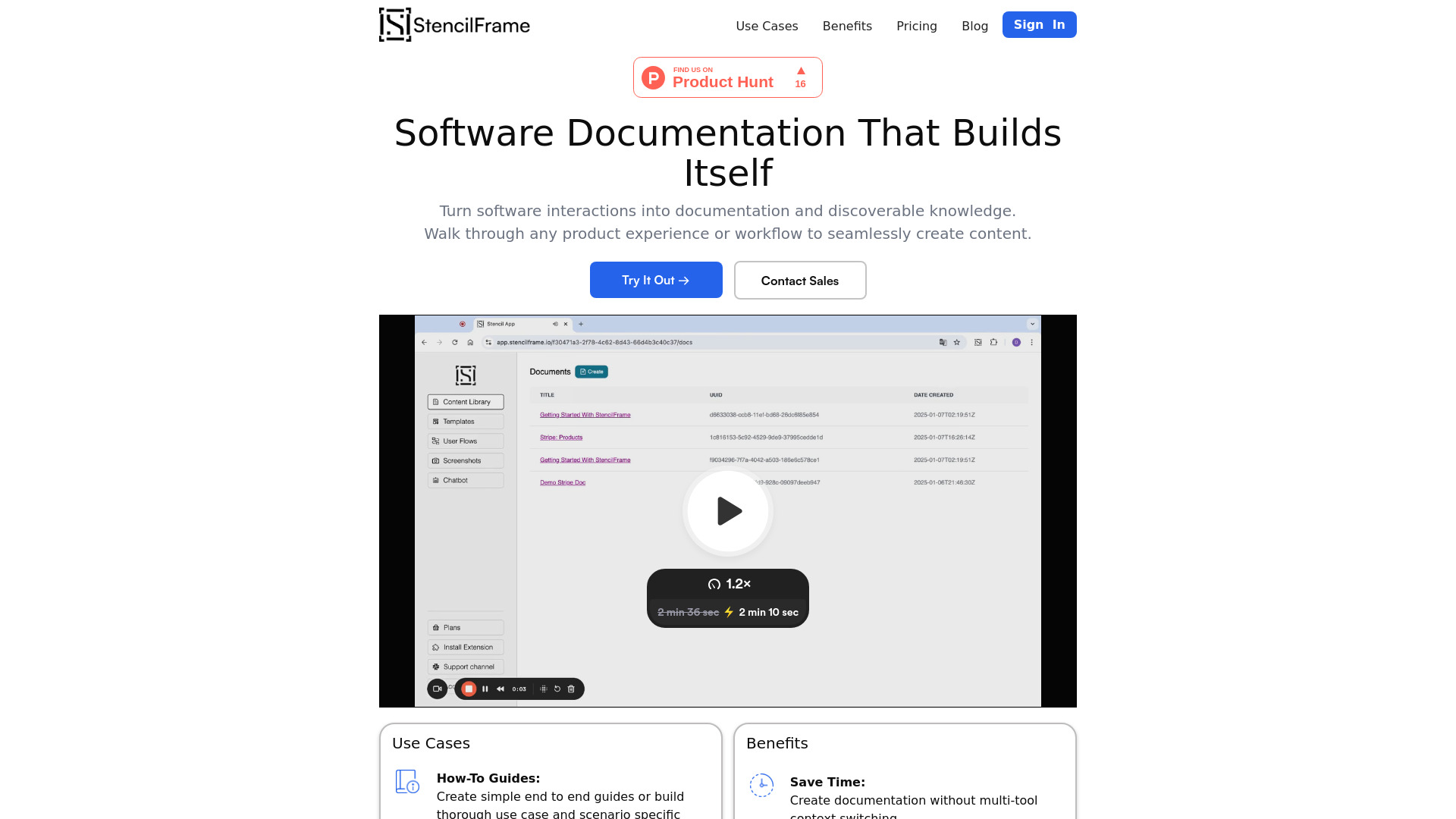 StencilFrame startup – AI Knowledge Base