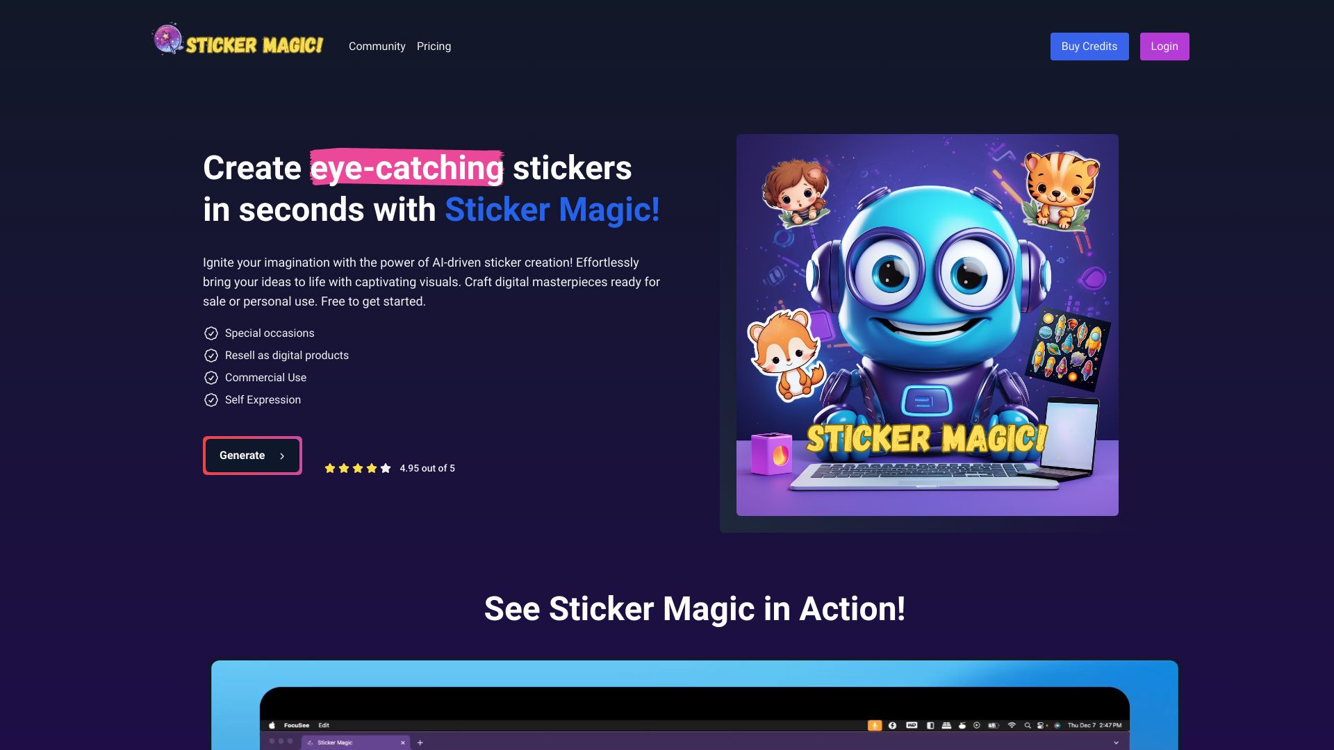Sticker Magic startup – AI Sticker Generator