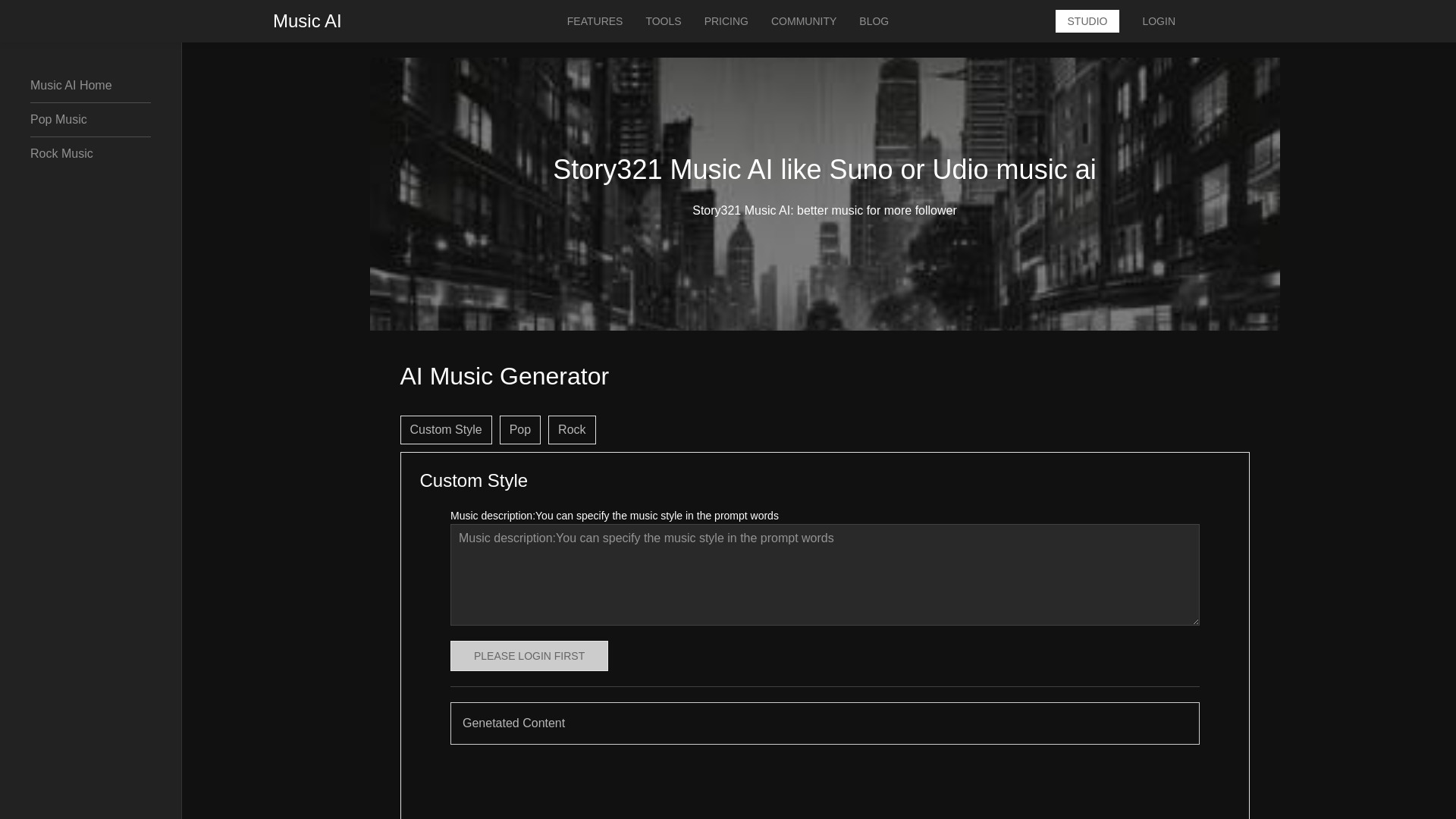 Story321 Music AI startup – AI Music Generator