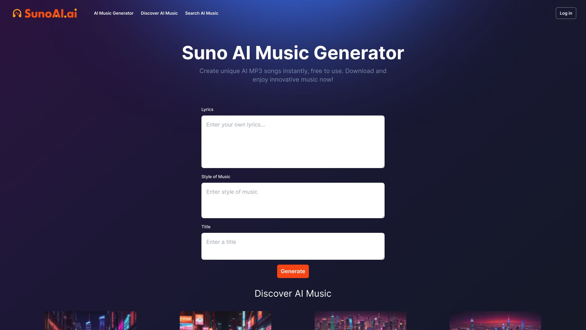 SunoAI.ai startup – AI Music Generator