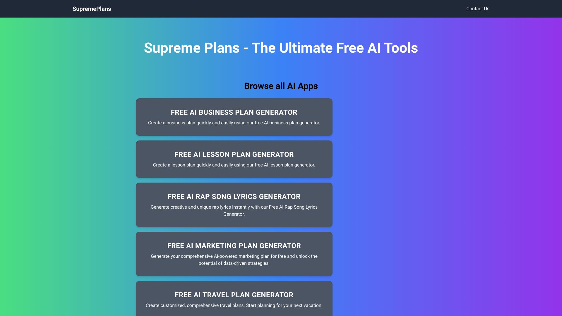 Supreme Plans AI startup – AI Lesson Plan Generator