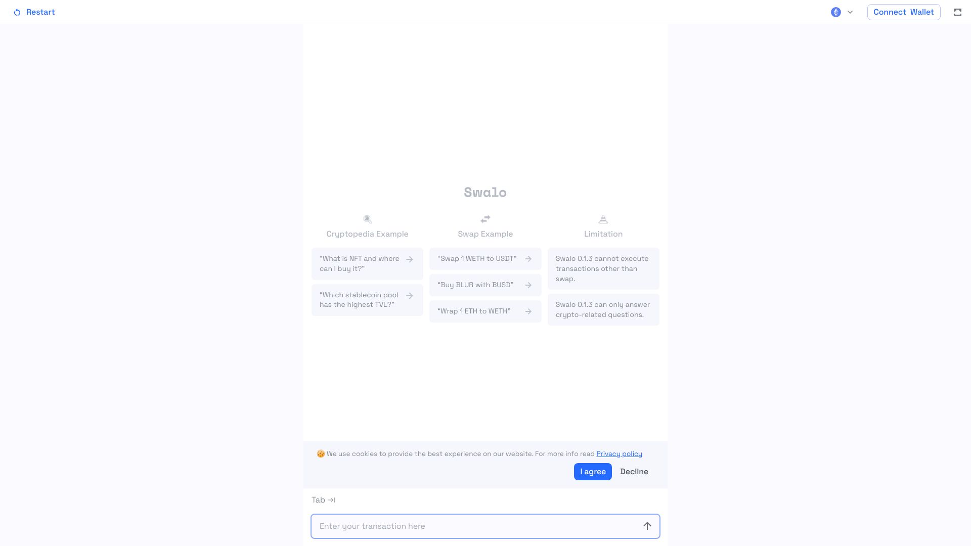 Swalo startup – AI Chatbot