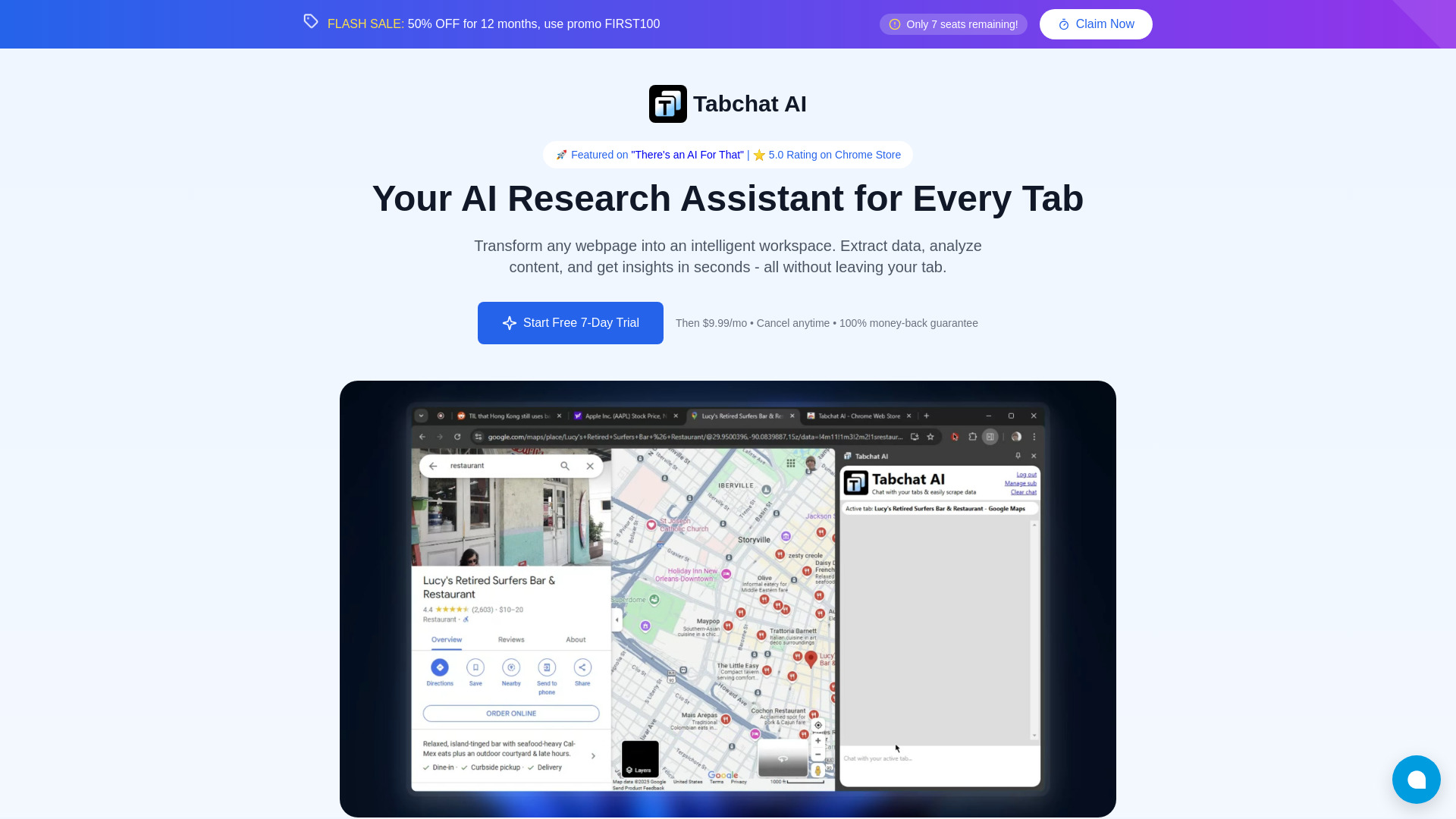Tabchat AI startup – AI Assistant