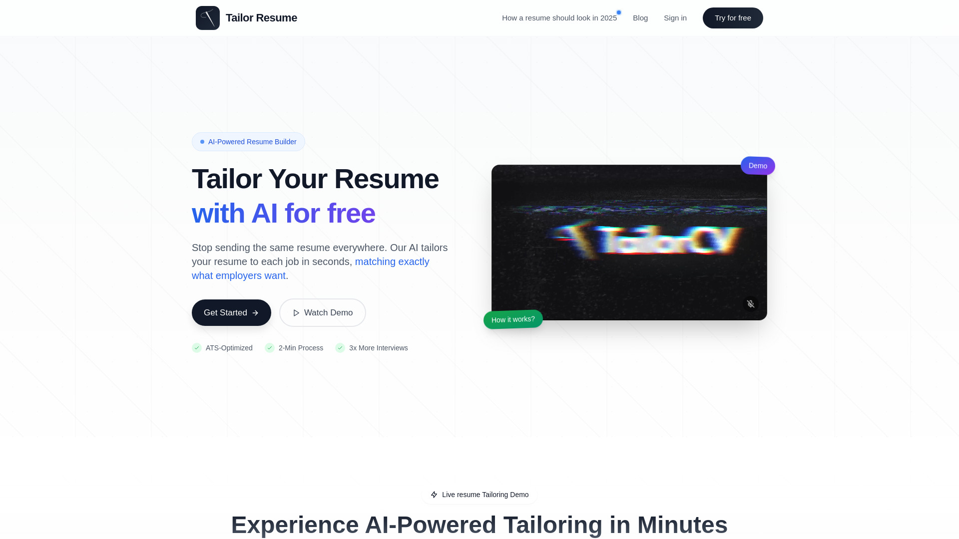 TailorCV startup – Resume Builder