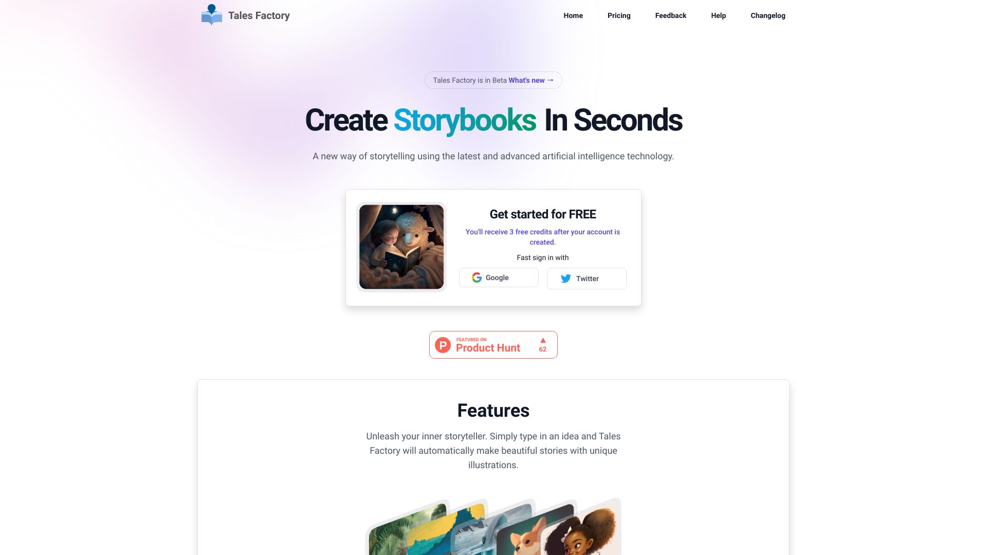 Tales Factory startup – AI Story Generator