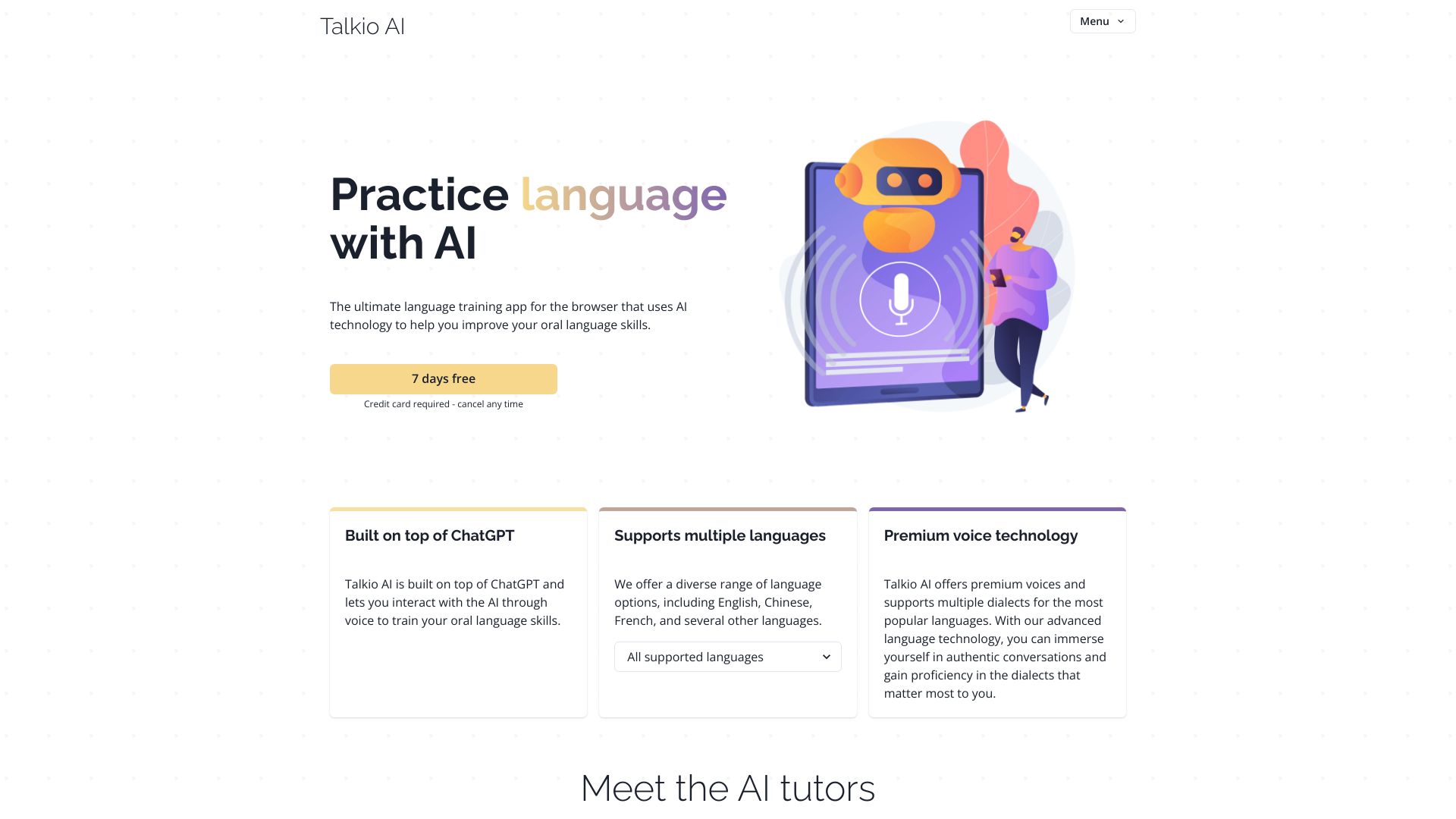 Talkio AI startup – AI Chatbot