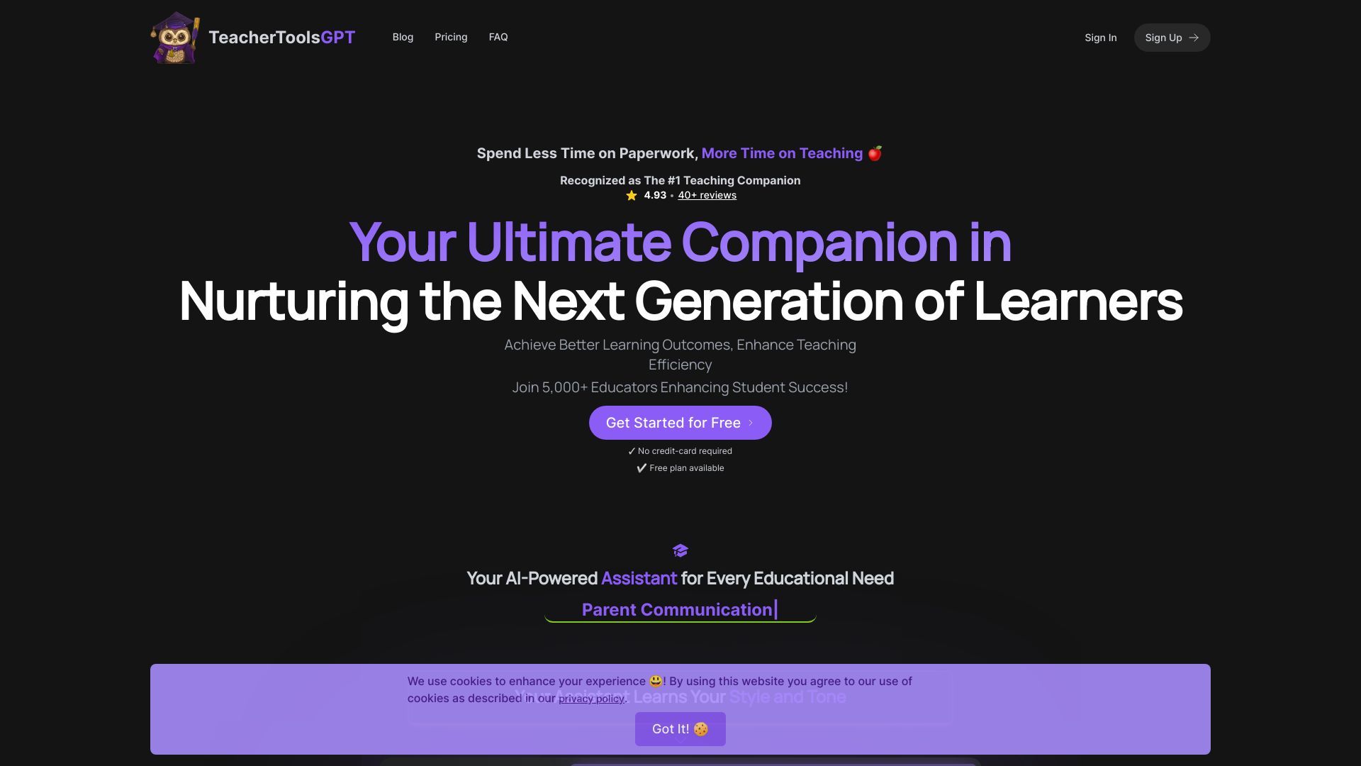 TeacherToolsGPT startup – AI Assistant