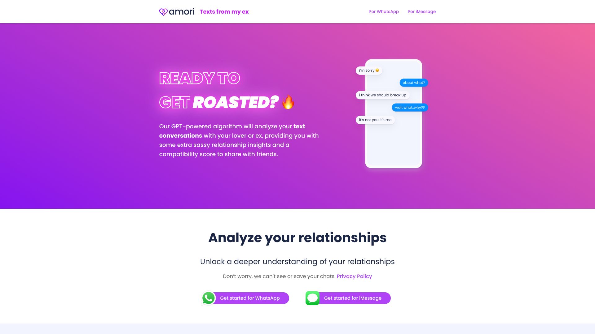 Texts From My Ex startup – AI Ad Creative Assistant