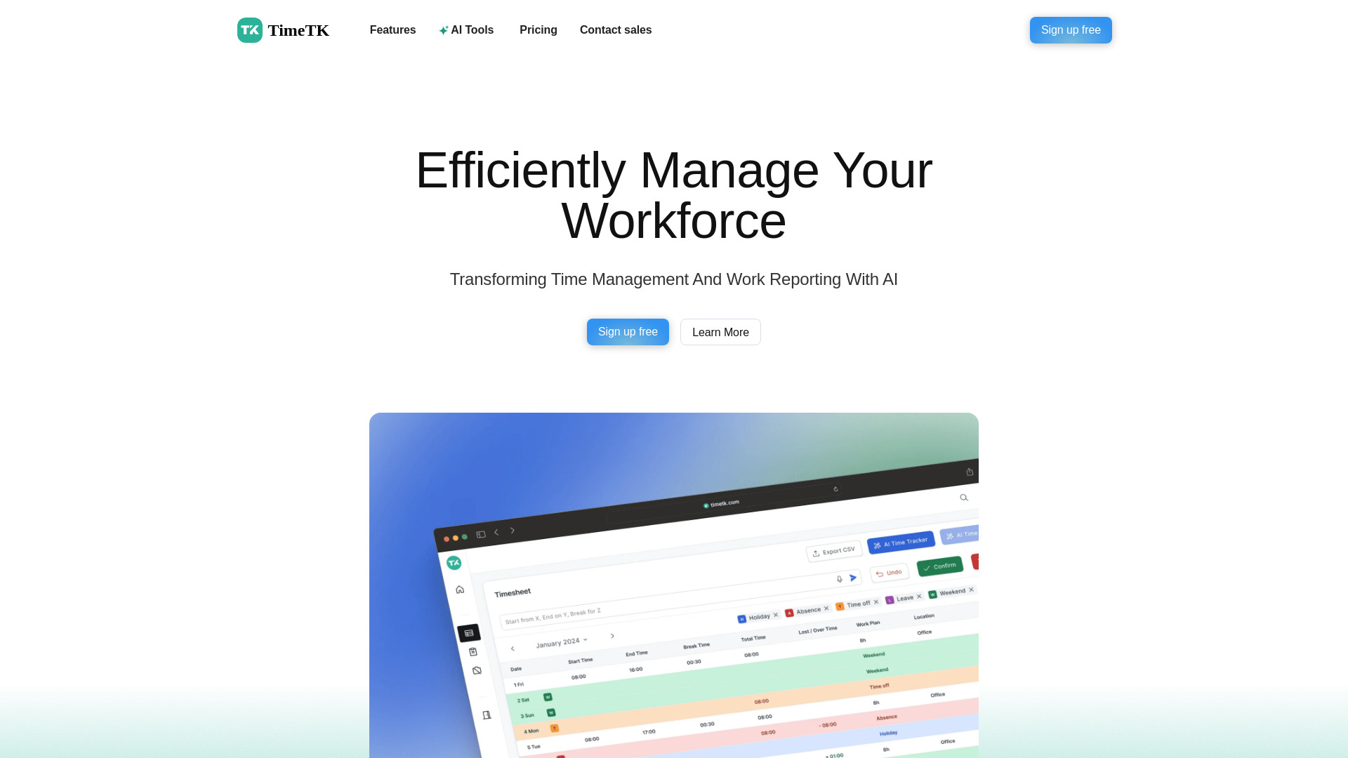 TimeTK startup – AI Task Management