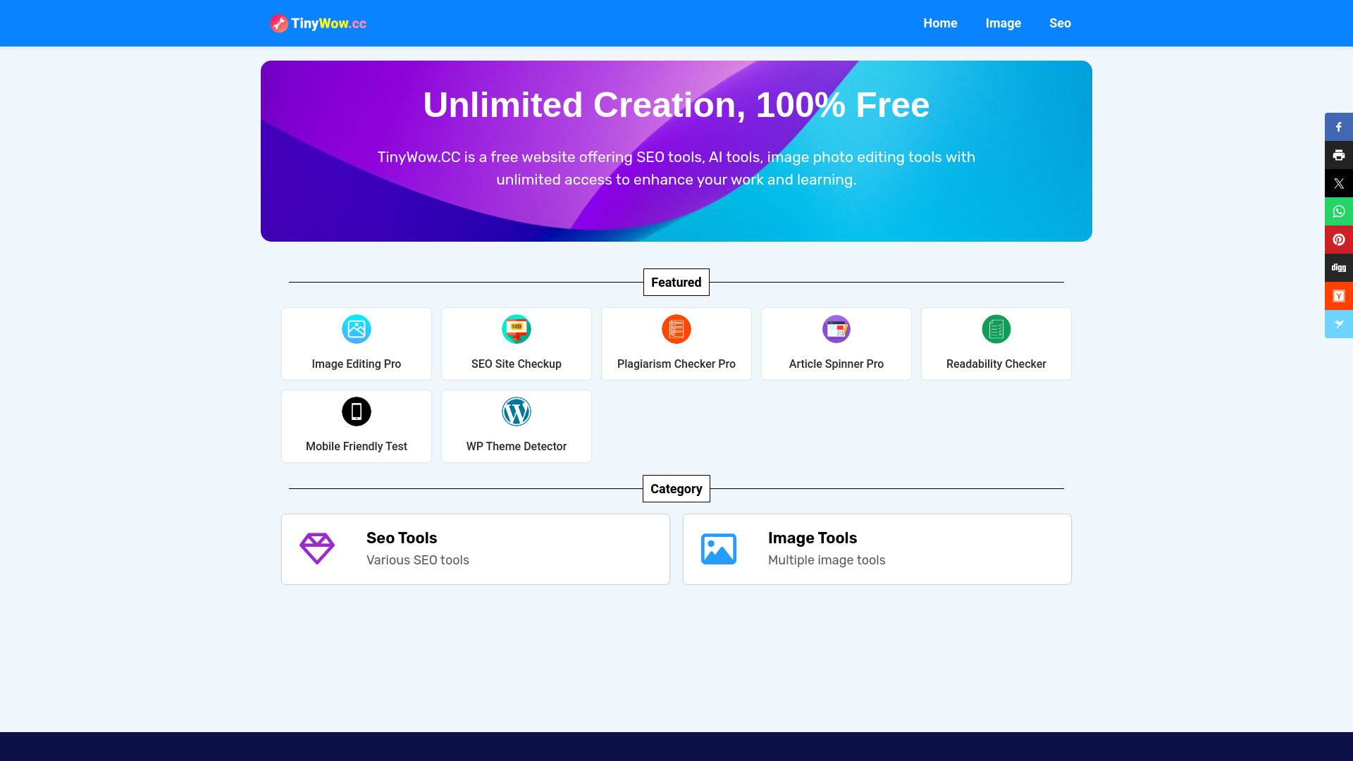 TinyWow.CC startup – AI Tools Directory
