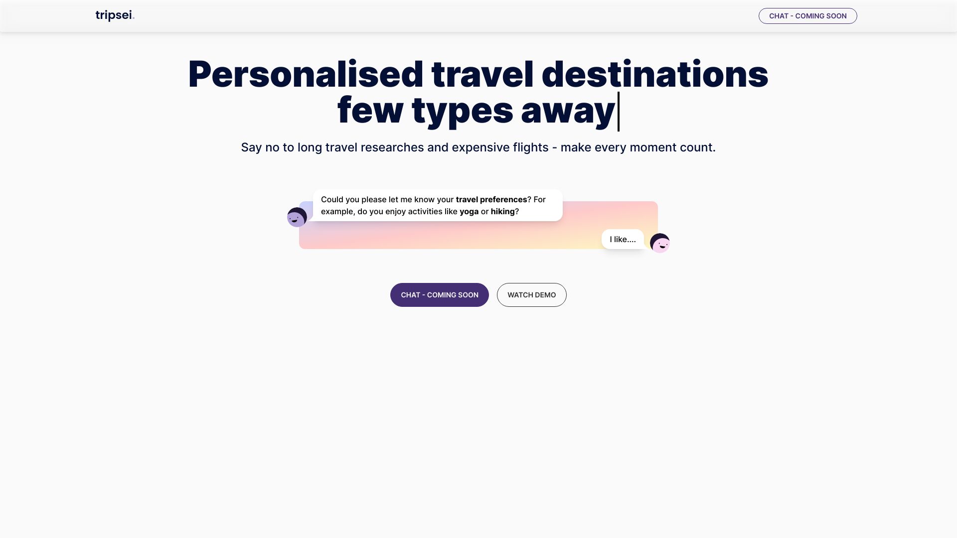 tripsei startup – AI Chatbot