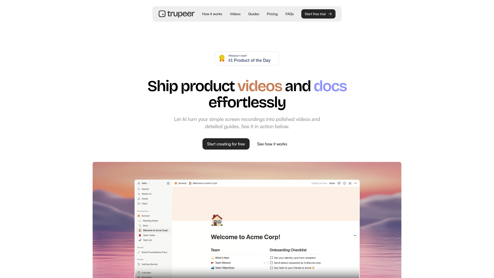 Trupeer.ai startup – AI Video Generator