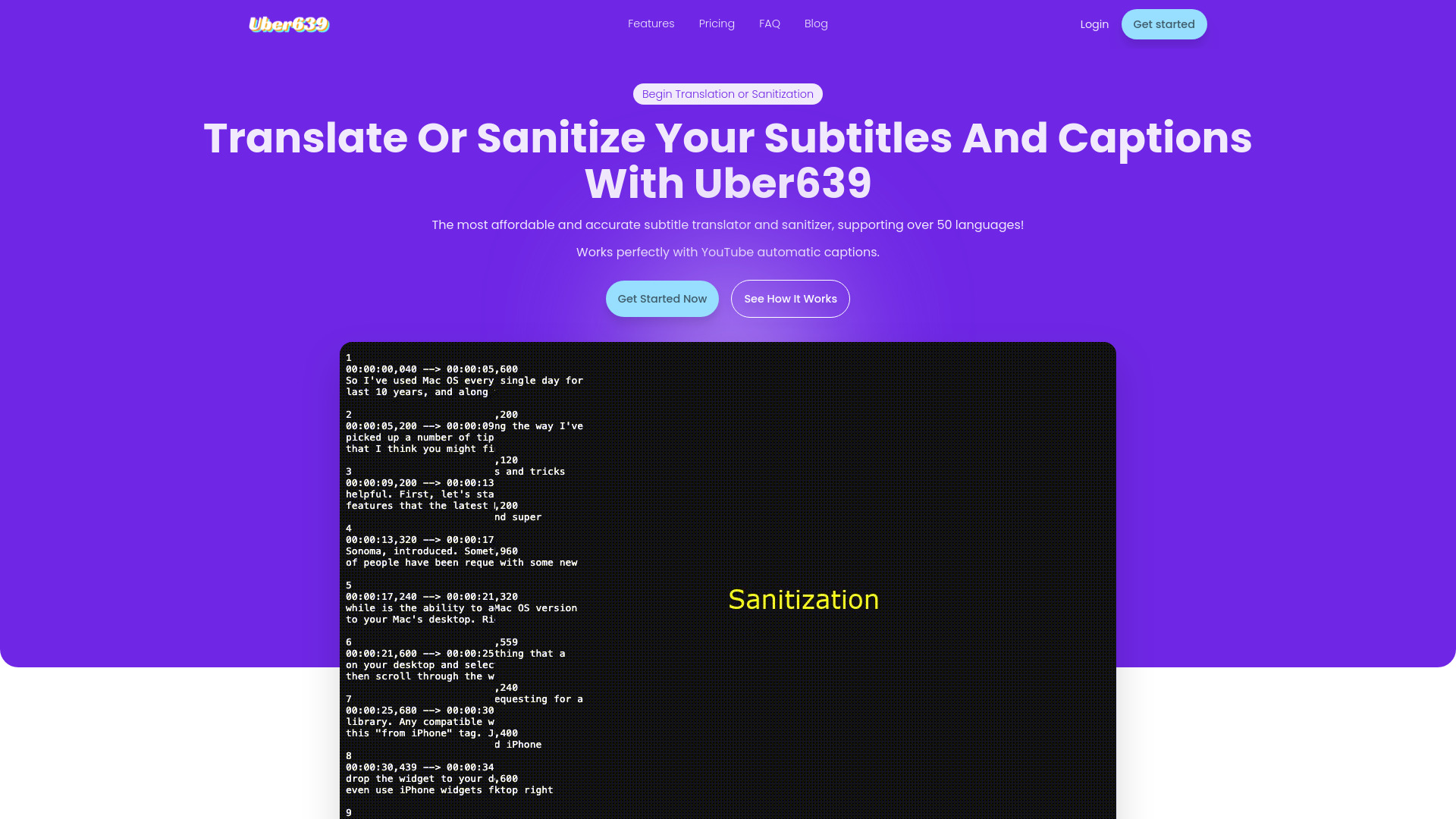 Uber639 startup – AI Subtitle Generator