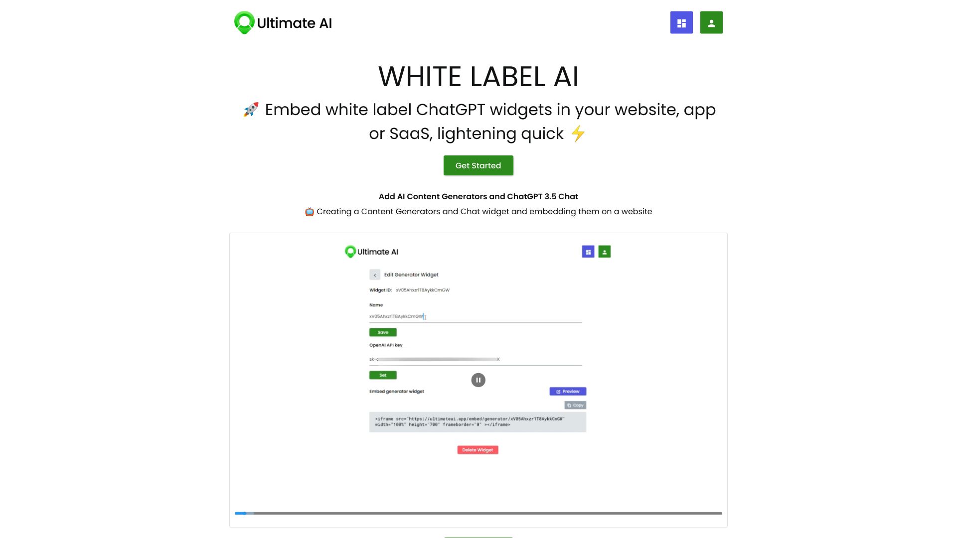 UltimateAI.app startup – AI API