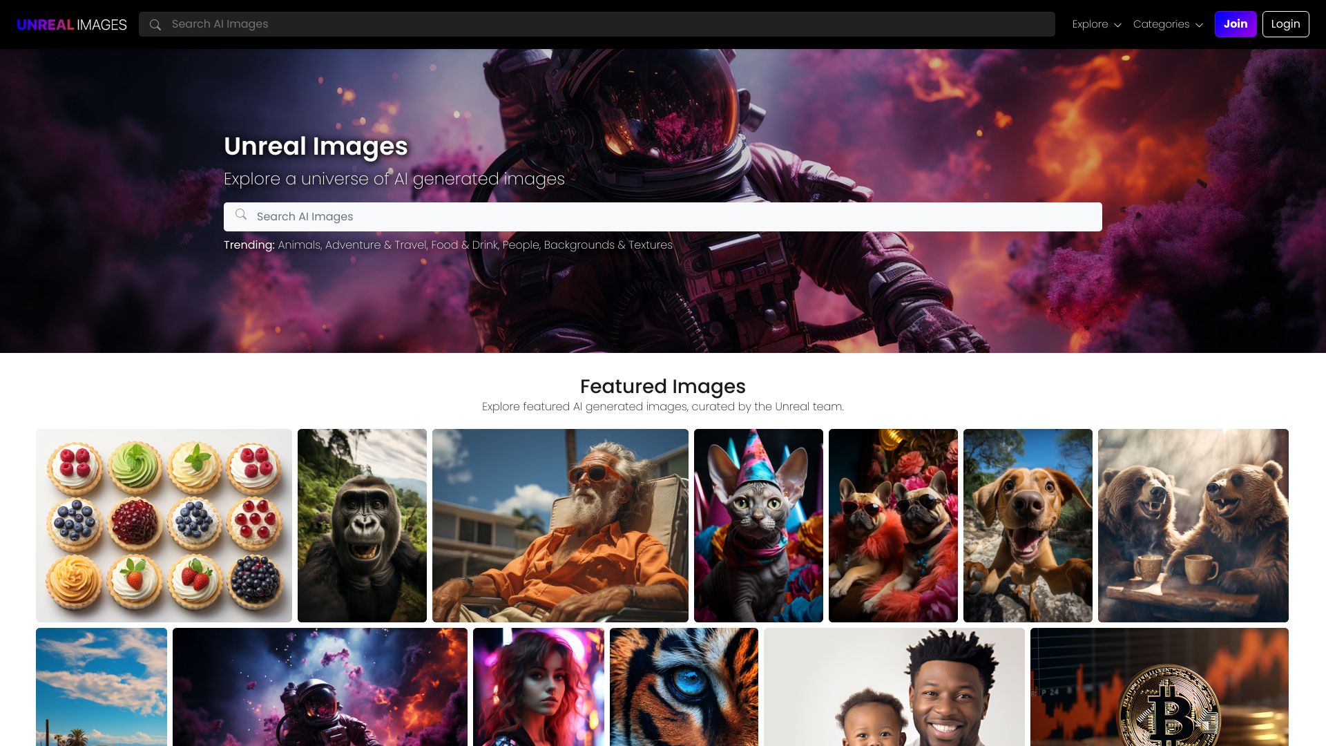 Unreal Images startup – AI Image Generator