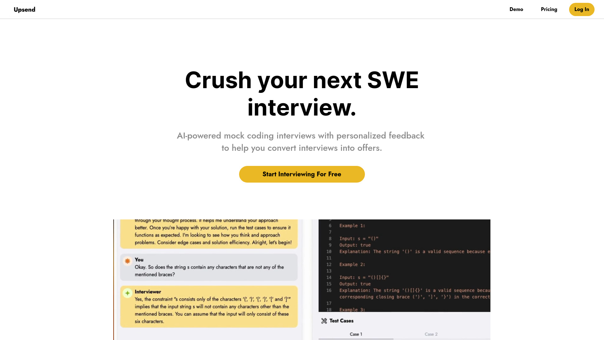 Upsend startup – AI Interview Assistant