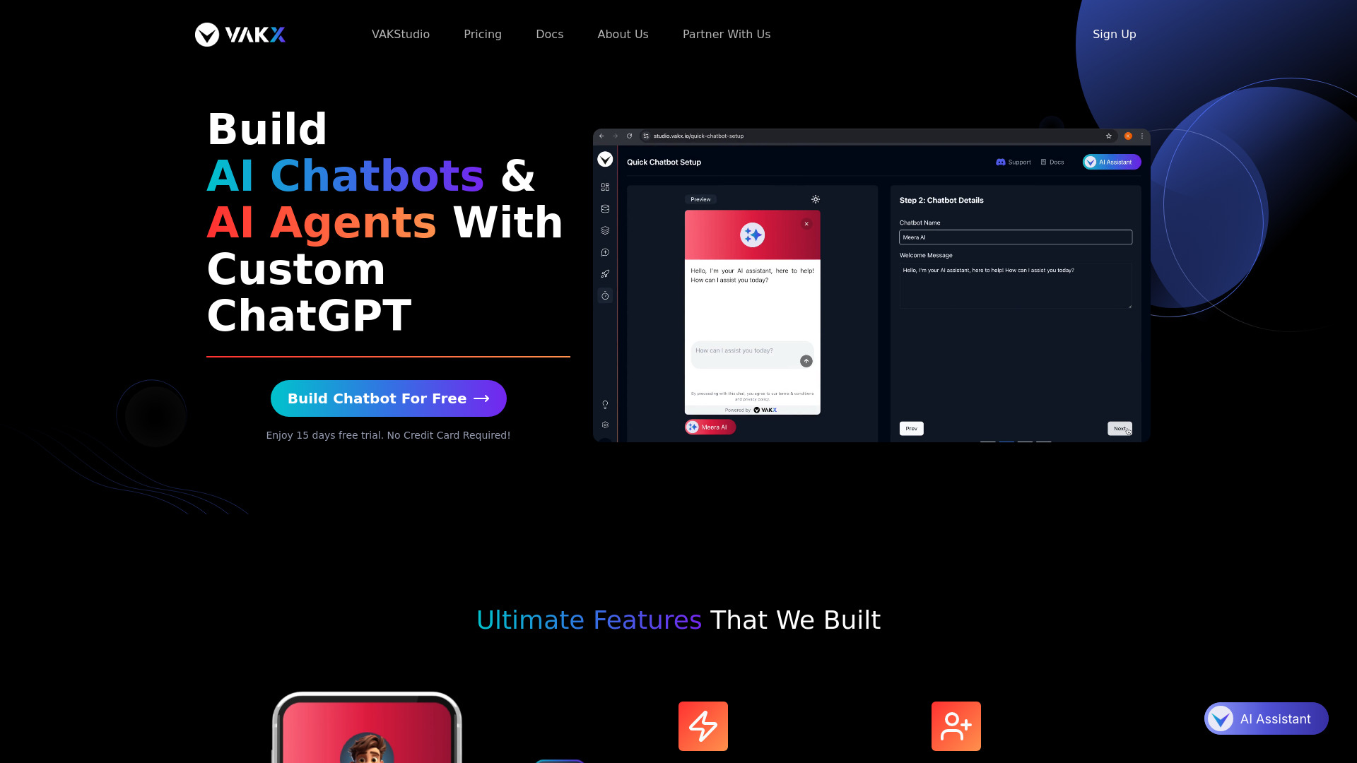 VAKX startup – AI Chatbot