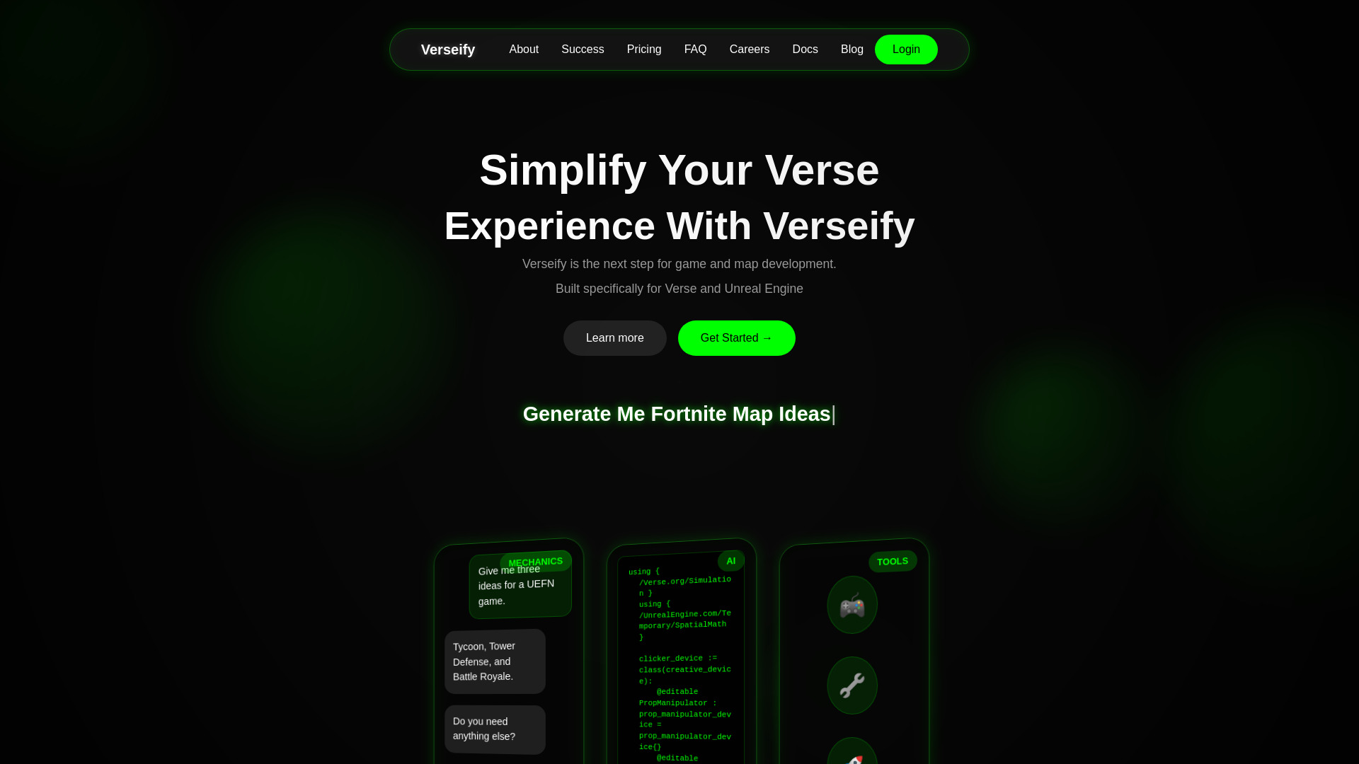 Verseify startup – AI Code Generator