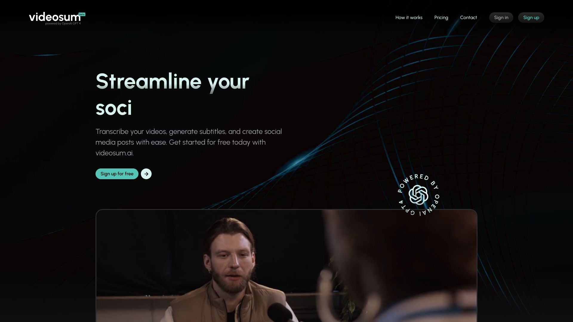 Videosum startup – AI Content Generator