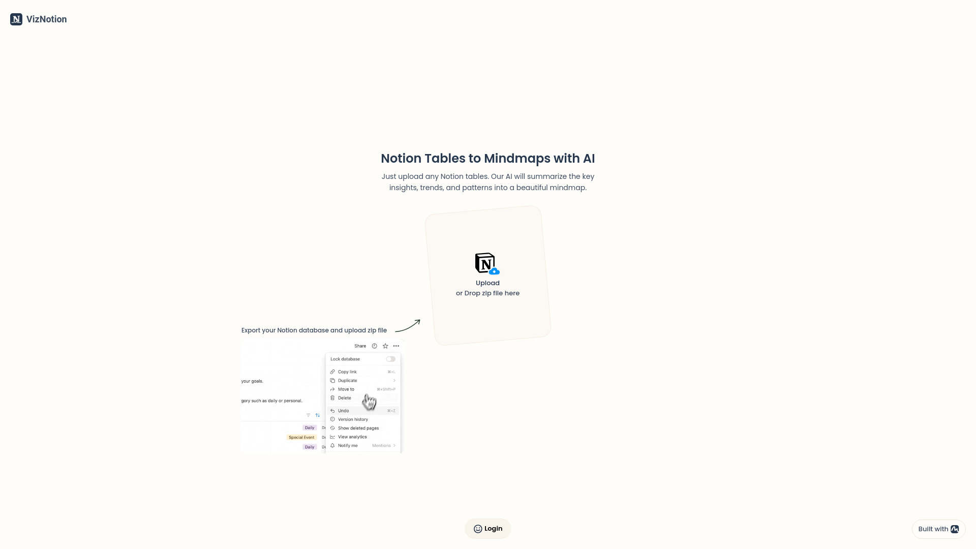 VizNotion startup – AI Mind Mapping
