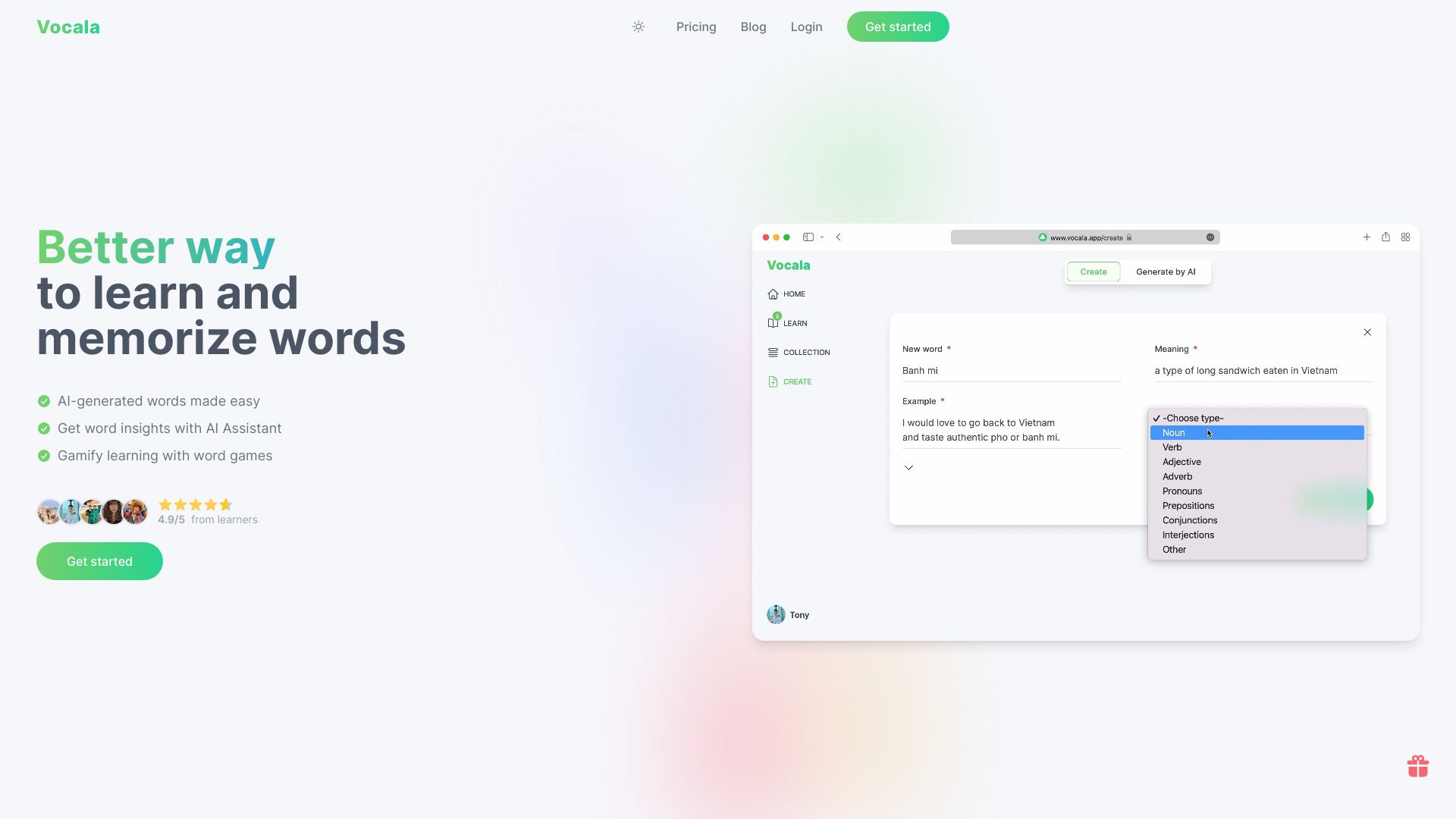 Vocala startup – AI Content Generator