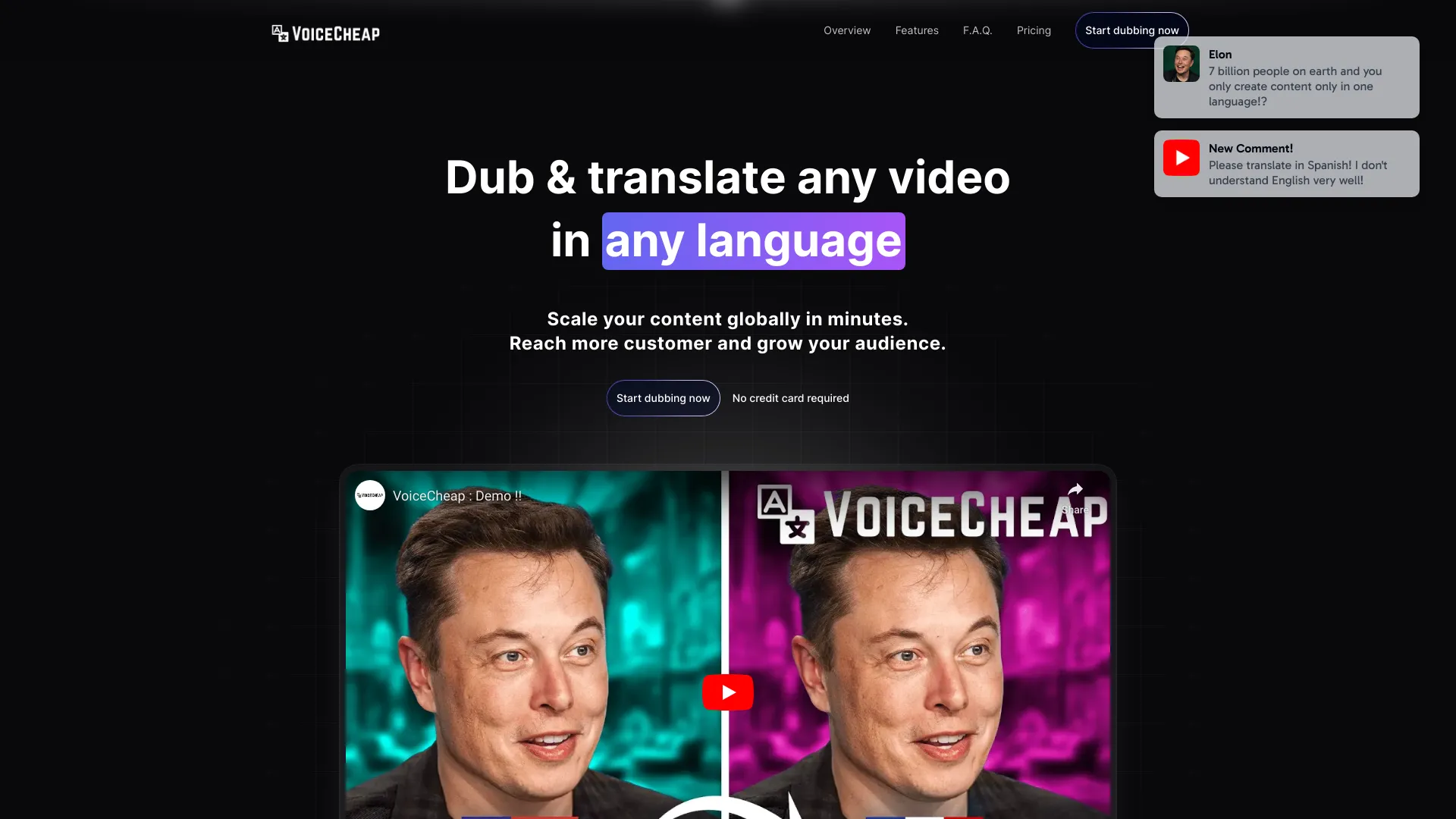 VoiceCheap startup – AI Video Translator
