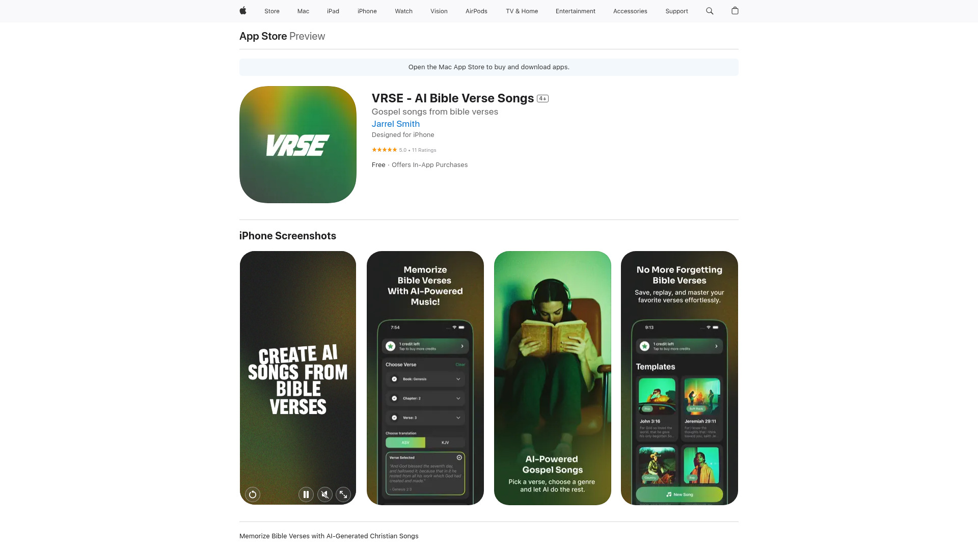 VRSE AI startup – AI Bible