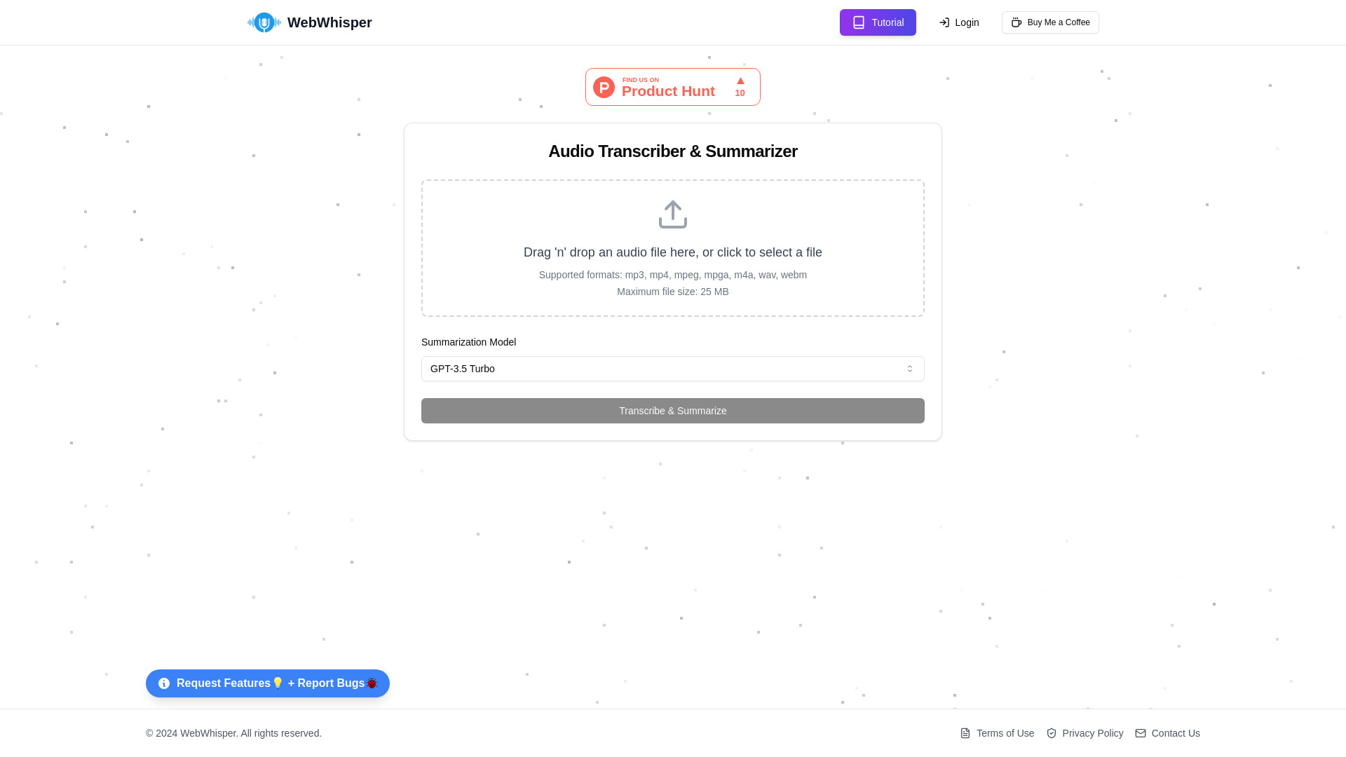 WebWhisper startup – AI Transcriber