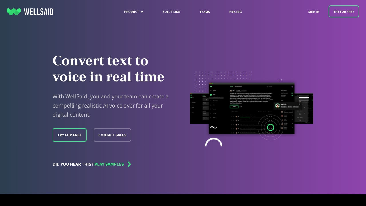 Wellsaidlabs startup – AI Speech Synthesis