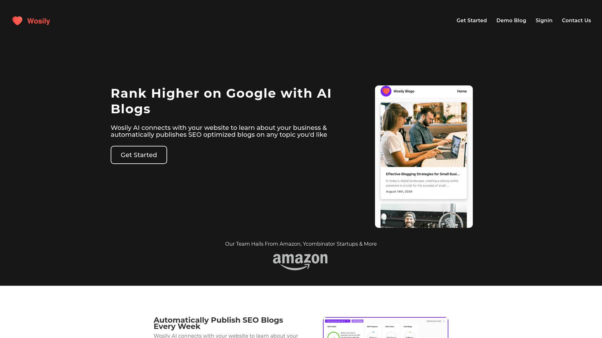 Wosily startup – AI Blog Generator