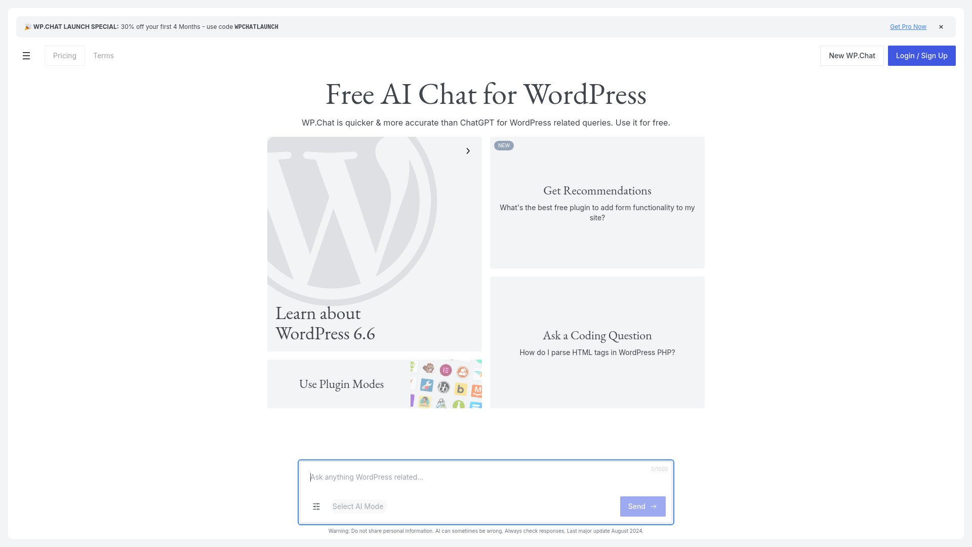 WP.Chat startup – AI Chatbot