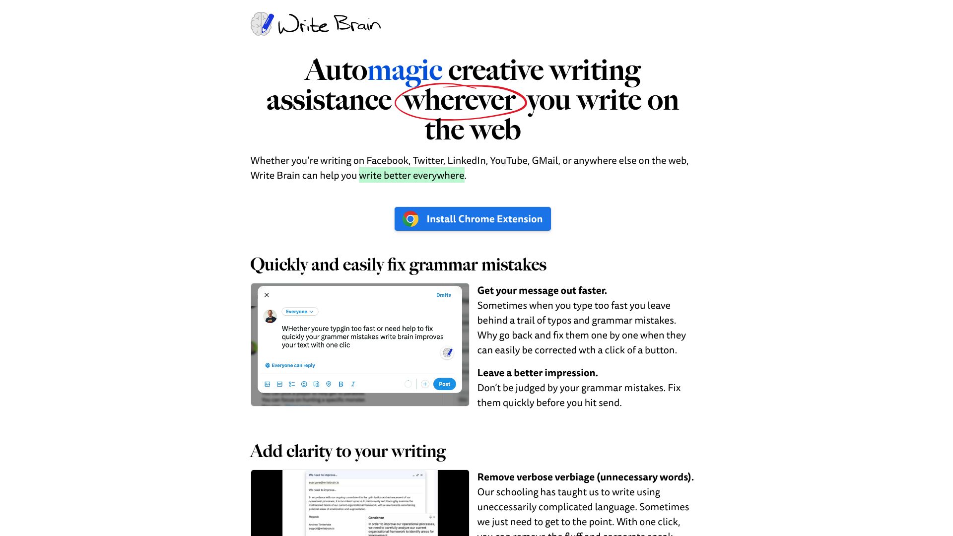 Write Brain startup – Writing Assistants