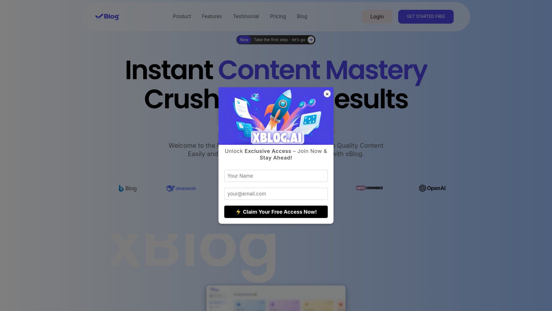 xBlog startup – AI Blog Generator