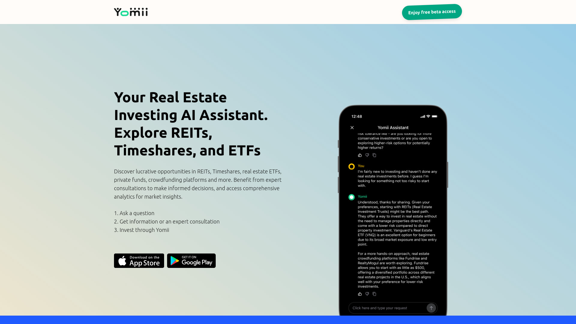 Yomii.app startup – AI Assistant
