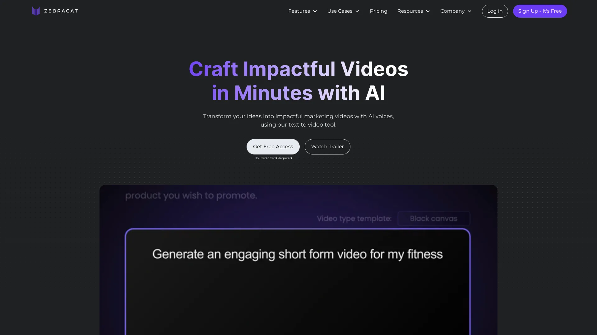 Zebracat AI startup – AI Video Generator