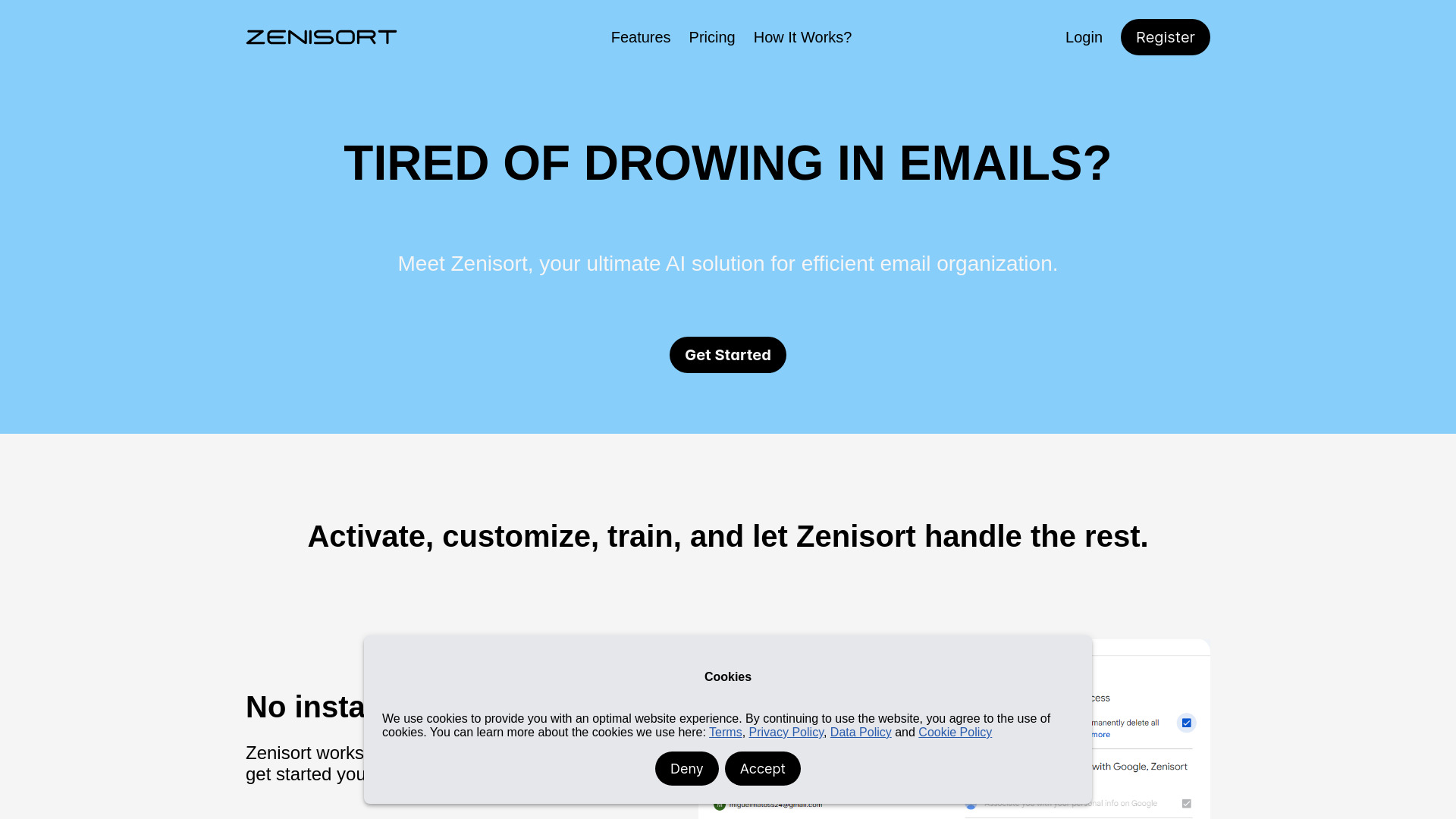 Zenisort startup – AI Email Assistant